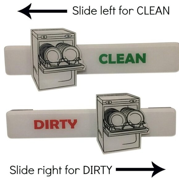 Clean Dirty Dishwasher Magnet Sign - Picture 2 of 6